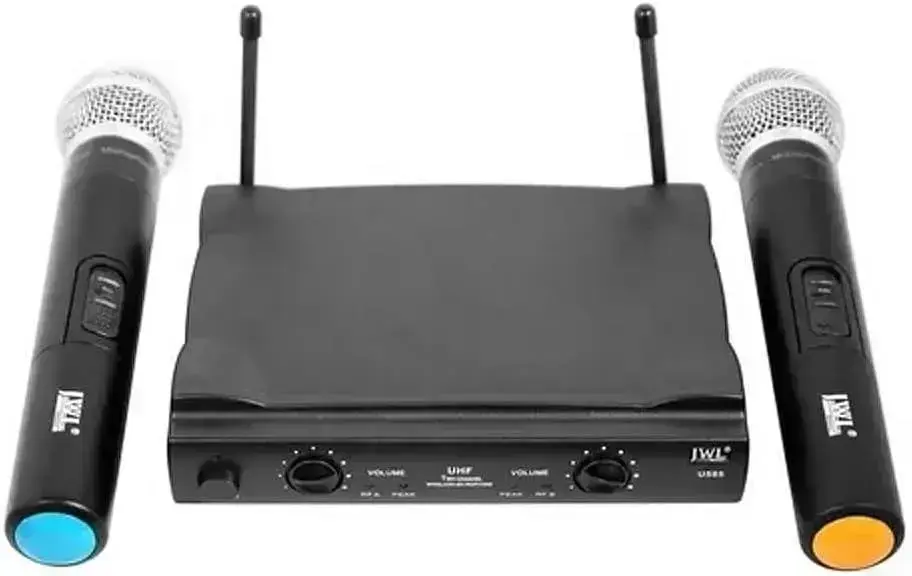 4. Microfone Sem Fio Mão Duplo UHF U-585 - JWL