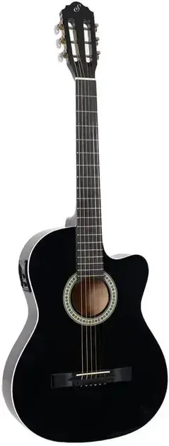 5. Violão Eletroacústico Flat Cutaway Nylon NF-14 Preto - Giannini