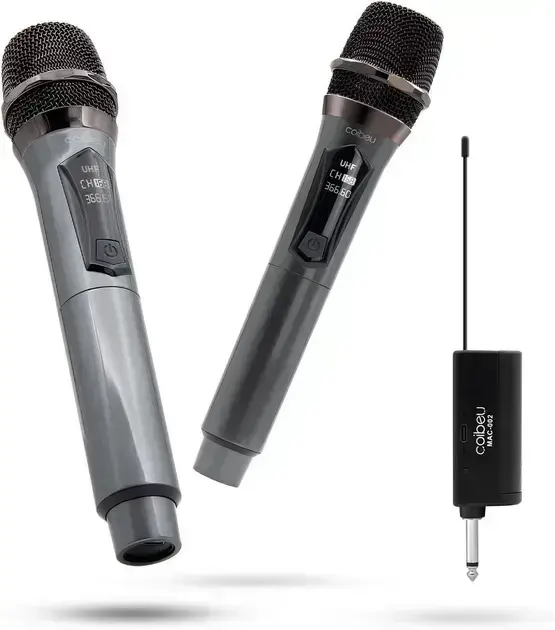 7. Microfone Sem Fio Duplo UHF - Coibeu